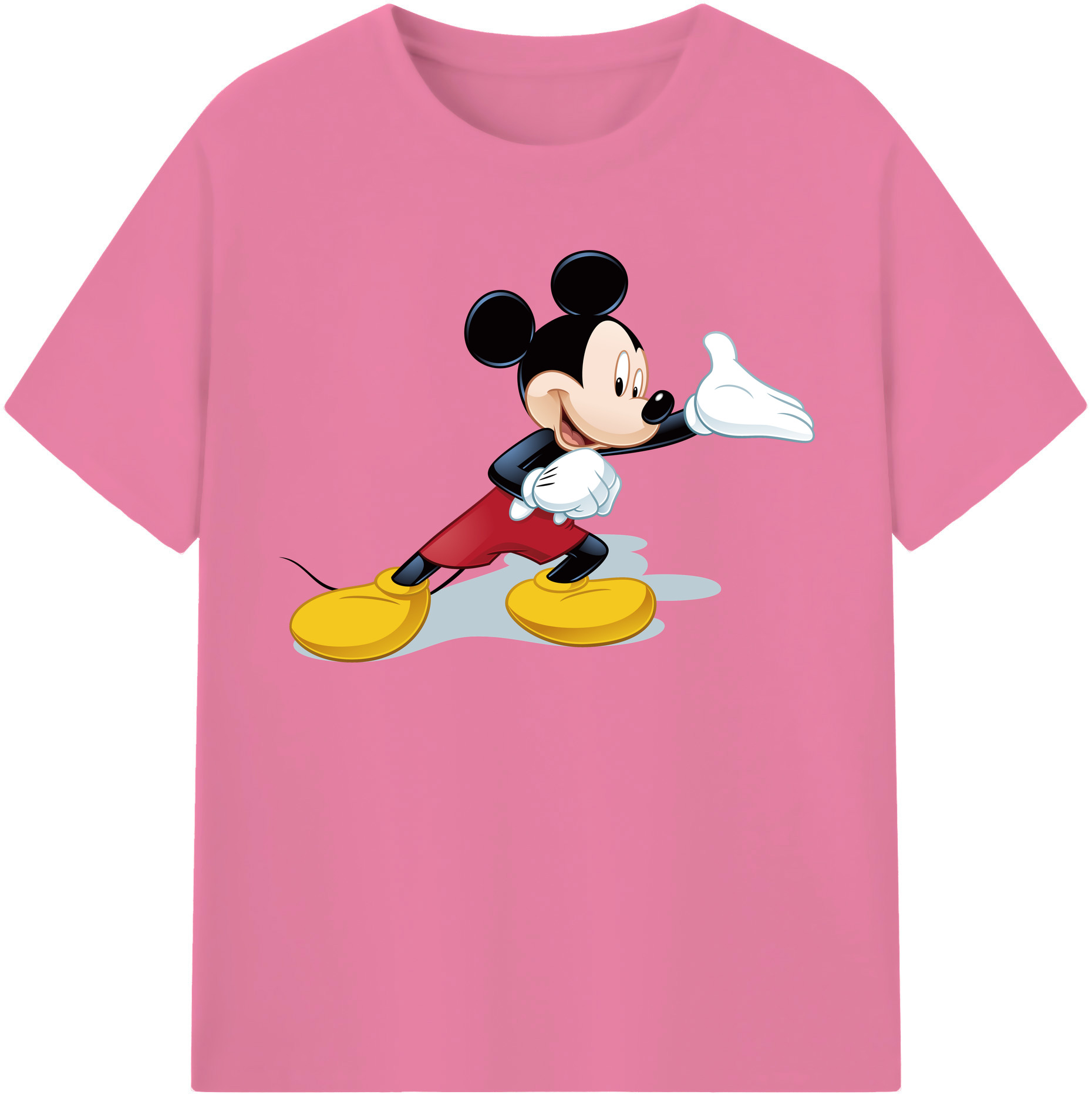 （画像用） ミッキーマウス Mickey Mouse 綿100％半袖Tシャツ（フロントプリント）